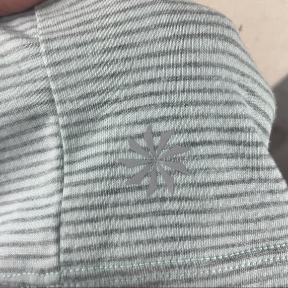 Athleta Hayes Valley Dolman Pullover Mini Stripe Mint Green - Picture 9 of 11